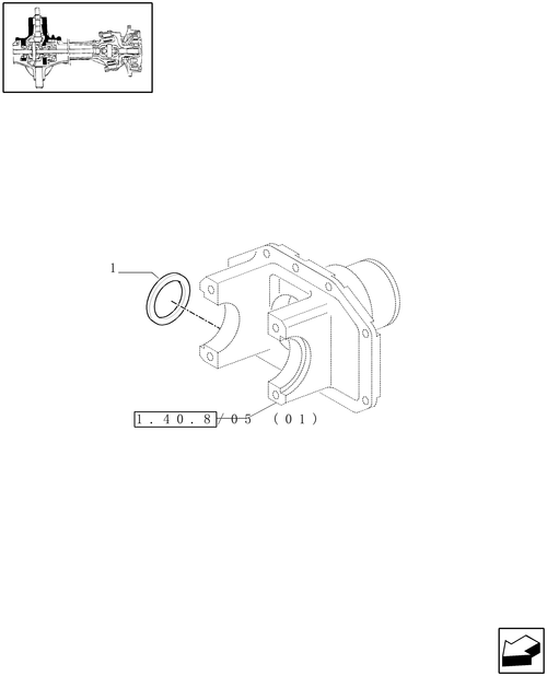 TM120-1.40.8/05[02] - (VAR.518) CLASS 4 4WD FRONT AXLE WITH TERRALOCK - SUPPORT