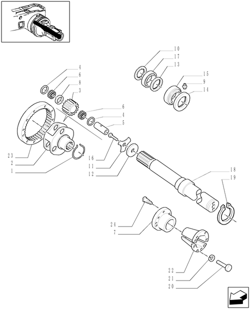 TM120-1.48.1/11 - (VAR.437/3) 98'' LONG AXLE FOR STEEL DISK