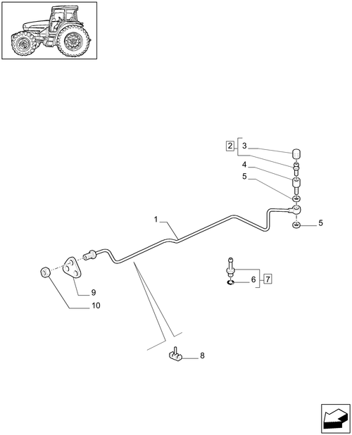 TM120-1.68.5[02] - (VAR.316) CLASS 3 FRONT AXLE WITH BRAKE - BRAKE PIPING