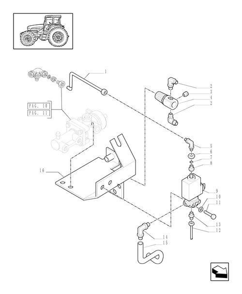 TM120-1.68.6/03[09] - (VAR.385/2) TRAILER AIR BRAKE ITALY - BRACKET AND RELEVANT PARTS - C5339