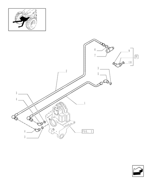 TM120-1.80.5[08] - (VAR.780-781) LIFT AND FRONT PTO (WITH 6 -21 SPLINES) CCLS - PIPES