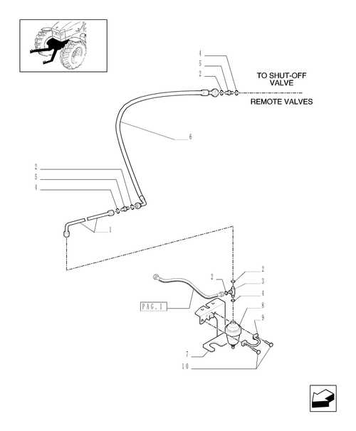 TM120-1.81.9/01[03] - (VAR.779) FRONT HYDRAULIC LIFT FOR ''SUPERSTEER'' - PIPES
