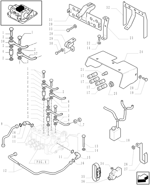TM120-1.82.7/01[03] - MECHANICAL GEAR BOX 20X16 (40 KM/H) / MECHANICALLY CONTROLLED HYDRAULIC LIFT (OPEN CENTRE) - D5500