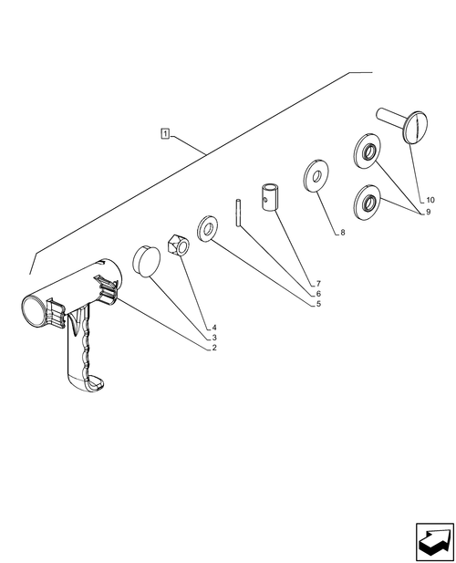 TM120-1.92.4[04] - KIT BACK GLASS HANDLE