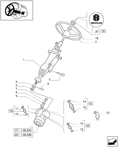 TM120-1.95.5[01] - HYDROSTATIC STEERING WHEEL AND STEERING COLUMN