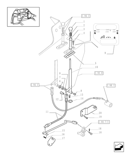 TM120-1.96.3/01 - (VAR.815) SYNCHRO. POWER TAKE OFF FOR TERRALOCK - POWER TAKE OFF CONTROLS