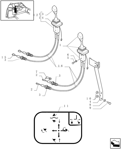 TM130-1.96.2/04 - (VAR.440/2) VALVE CONTROL UNIT WITH JOYSTICK FOR LOADER W/CAB SUSP.