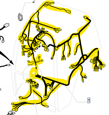 82028414 Rear Main Wire Harness