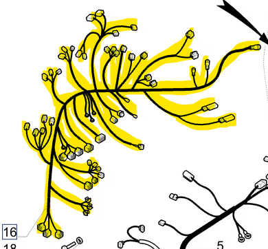 82028413 Fuse Box Wire Harness