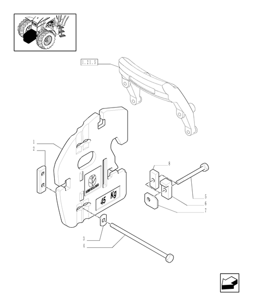 TM140-1.21.5/03 - (VAR.036-038) WEIGHT CARRIER