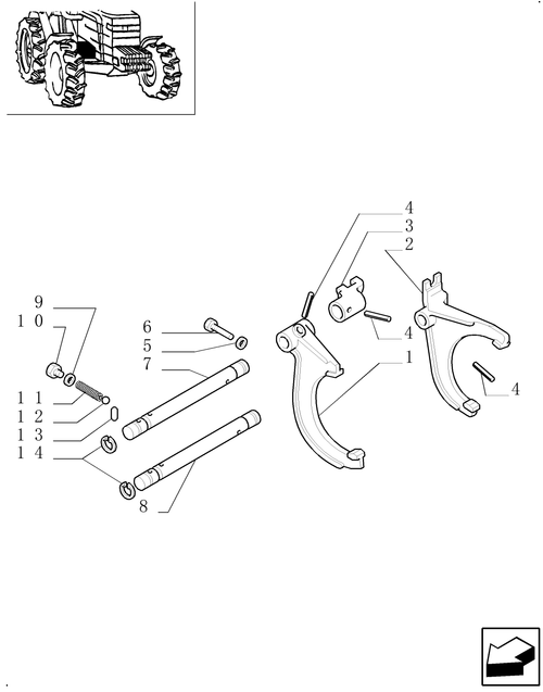 TM140-1.29.0/01[01] - (VAR.272) HI-LO 24X12 (SHUTTLE 40 KM/H) / INTERNAL SHIFTING CONTROLS