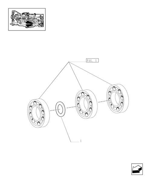 TM140-1.32.1/03[03] - (VAR.281) FULL POWER-SHIFT TRANS. 18X6 (40 KPH-4WD) AND 17X6 (30 KPH) - CENTRAL REDUCTION GEARS