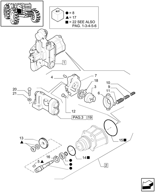 TM140-1.32.8/  B[02] - PUMPS FOR HYDRAULIC SYSTEM AND LIFT - BREAKDOWN