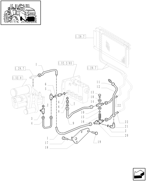 TM140-1.32.8/03[02] - (VAR.272) HI-LO 24X12 (SHUTTLE 40 KM/H) / LUBRICATION PIPING