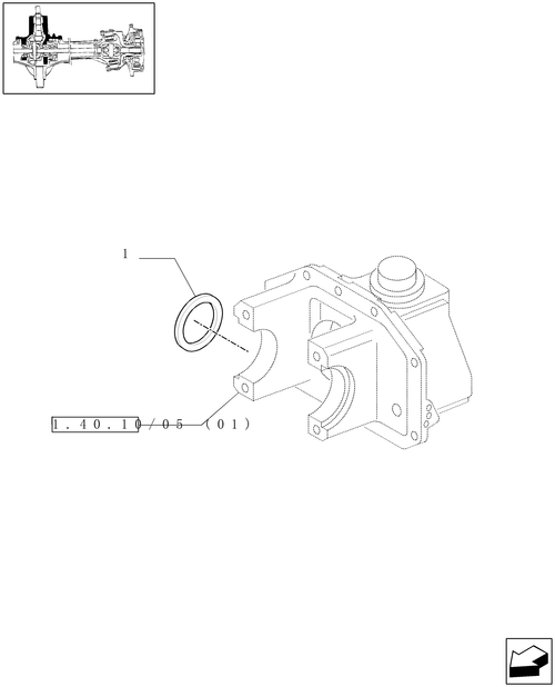 TM140-1.40.10/05[02] - (VAR.521) CLASS 4 4WD FRONT AXLE SUPERSTEER WITH ''TERRALOCK'' - SUPPORT