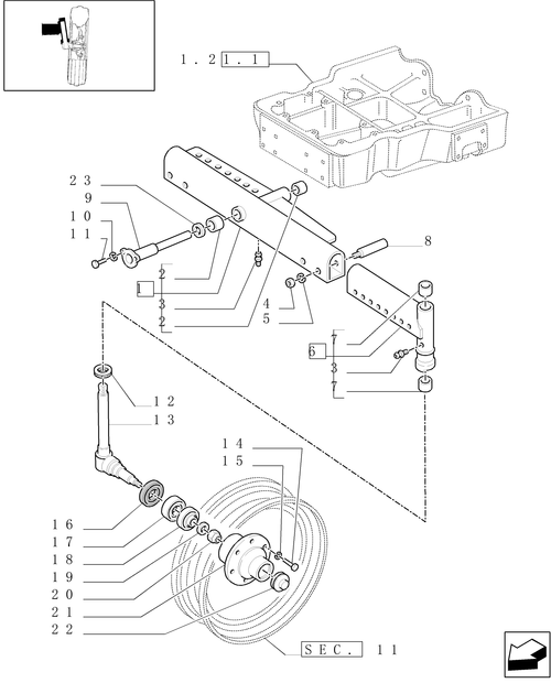 TM140-1.41.0[01] - 2WD FRONT AXLE - BODY