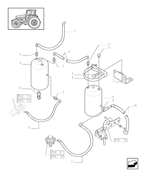 TM140-1.68.6/01[07] - (VAR.385) TRAILER AIR BRAKE GERMANY - AIR TANK AND PIPES