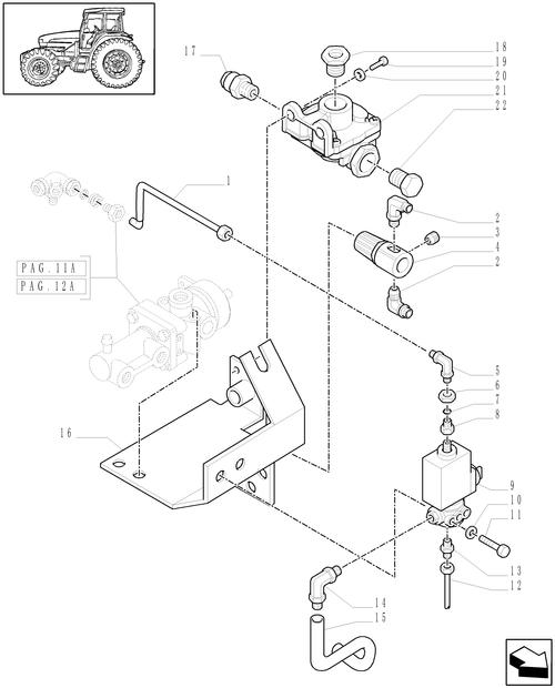 TM140-1.68.6/01[08A] - (VAR.385) TRAILER AIR BRAKE GERMANY - BRACKET AND RELEVANT PARTS - D5339