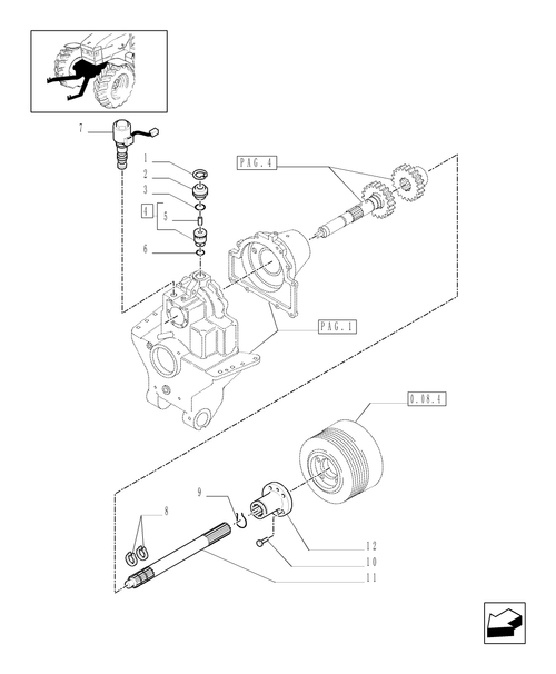 TM140-1.80.5[05] - (VAR.780-781) LIFT AND FRONT PTO (6 - 21 SPLINES) CCLS - TRANSMISSION SHAFT AND POWER TAKE OFF