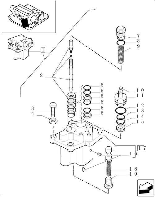 TM140-1.82.1/01A[01] - LIFTER, DISTRIBUTOR AND VALVES BREAKDOWN