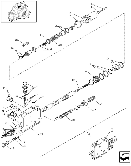 TM140-1.82.7/  E - REMOTE CONTROL VALVE - BREAKDOWN - D5504