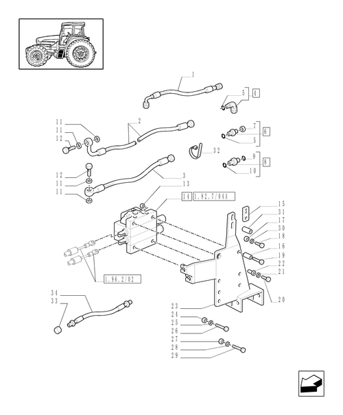 TM140-1.82.7/04 - (VAR.440) CONTROL VALVES WITH JOYSTICK FOR LOADER AND PIPES