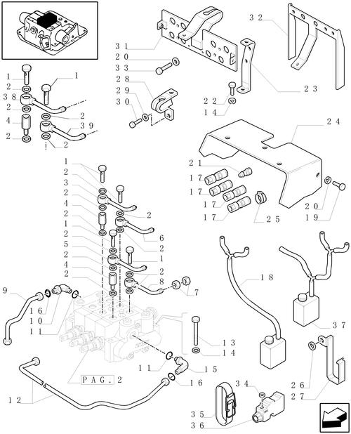 TM140-1.82.7/01[01] - MECHANICAL GEAR BOX 20X16 (40 KM/H) / MECHANICALLY CONTROLLED HYDRAULIC LIFT (OPEN CENTRE) - C5500