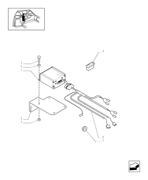 TM140-1.82.7/12[03] - (VAR.245/1) 3 CONTROL VALVES WITH JOYSTICK WITH SPRUNG CAB - SWITCH