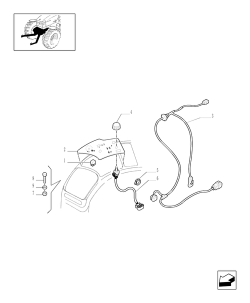 TM140-1.91.1/13 - (VAR.789) FRONT HYDRAULIC LIFT FOR CCLS - SWITCH AND CABLES