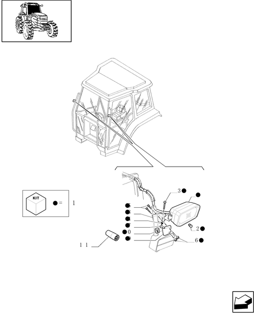 TM140-1.91.3/02 - (VAR.766) APPLICATION OF  WORK SPOT-LIGHTS ON EXTERIOR CAB HANDLE