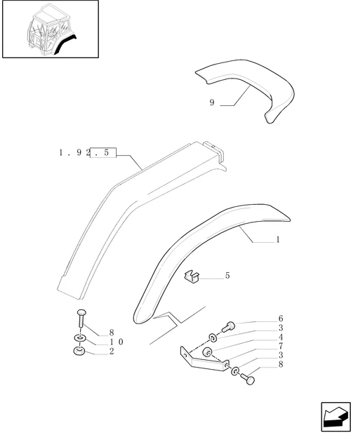 TM140-1.92.5/01[01] - (VAR. 869) MUDGUARDS SIDE SHIELD
