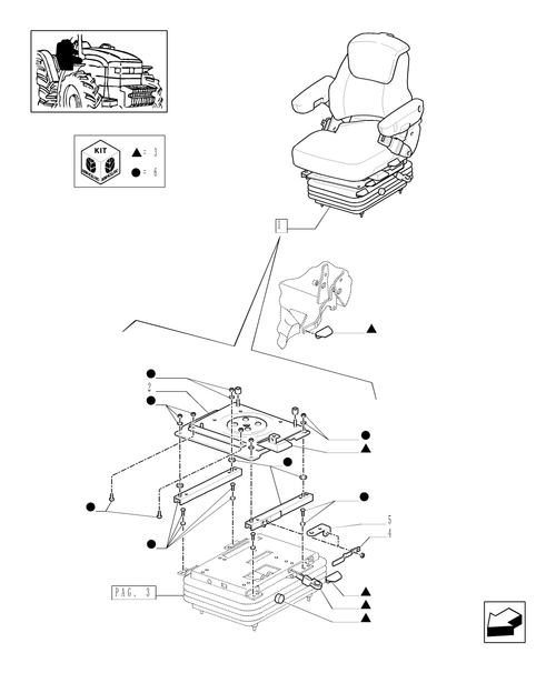 TM140-1.93.3/  C[02] - (VAR.964) DELUXE AIR SEAT WITH REELING SEAT BELT AND HEATED CUSHION - BREAKDOWN