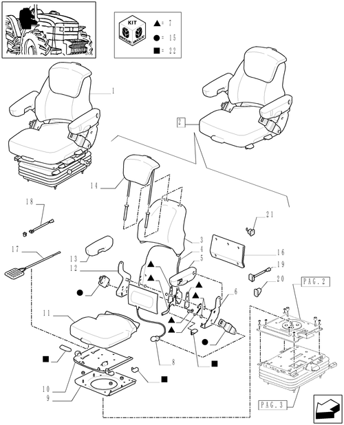 TM140-1.93.3/  B[01] - DELUXE AIR SEAT WITH REELING SEAT BELT - BREAKDOWN