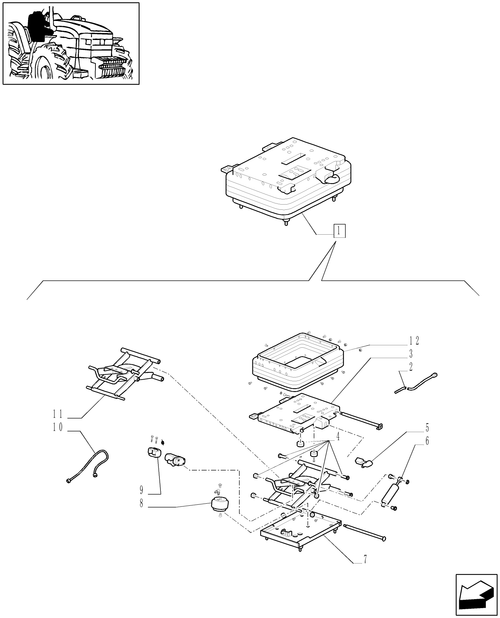 TM140-1.93.3/  D[03] - AIR SEAT WITH SEAT BELT - BREAKDOWN