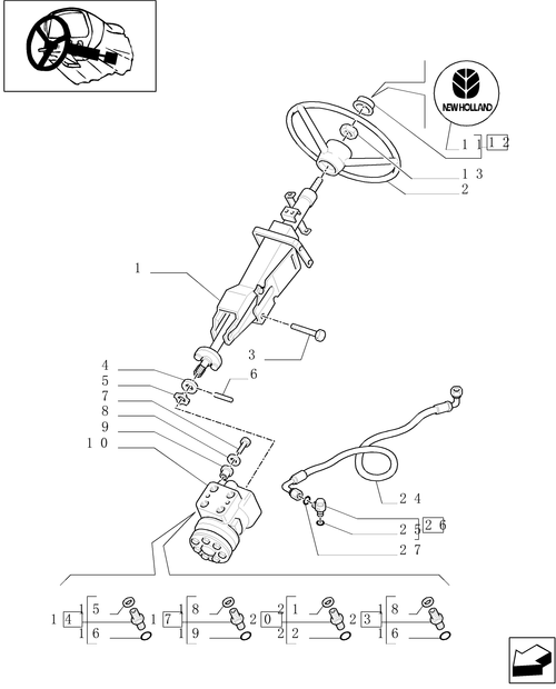 TM140-1.95.5[02] - HYDROSTATIC STEERING WHEEL AND STEERING COLUMN W/SUPERSTEER FRONT AXLE