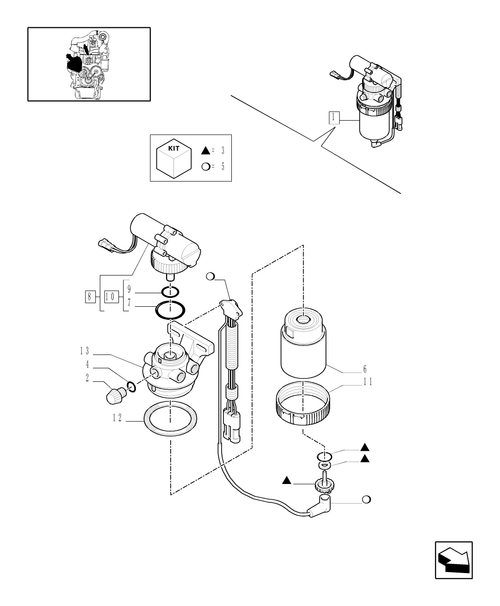 TM175-0.14.0/  A - SEPARATORY ASSY FUEL/WATER BREAKDOWN