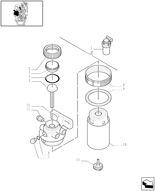 TM175-0.14.0/  B - FUEL FILTER BREAKDOWN - BSN ACM218235