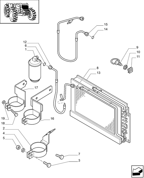 TM175-1.17.0/87 - CONDENSER AND DEHYDRATING FILTER FOR AIR CONDITIONING