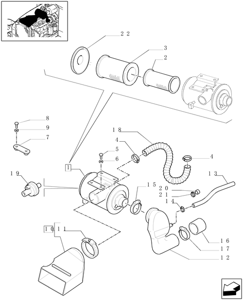TM175-1.19.1/01 - DRY AIR FILTER - PIPES