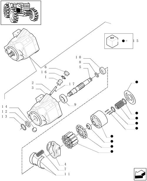 TM175-1.32.8/02A - HYDRAULIC PUMP - BREAKDOWN