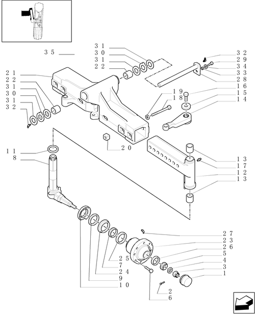 TM175-1.41.0/01[01] - 2WD FRONT AXLE - BODY