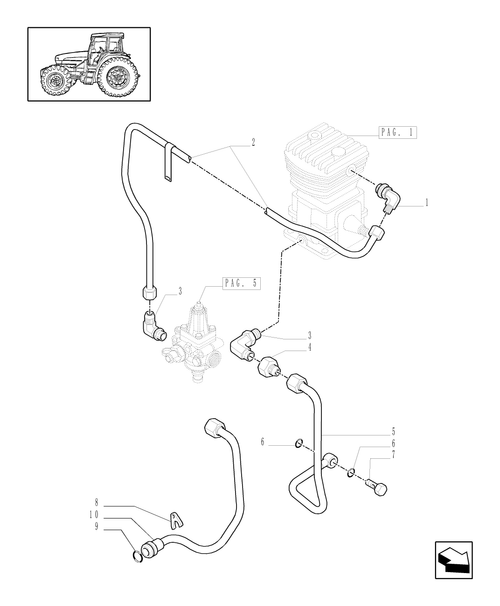TM175-1.68.6/03[04] - (VAR.385/2) TRAILER AIR BRAKE ITALY - PIPES