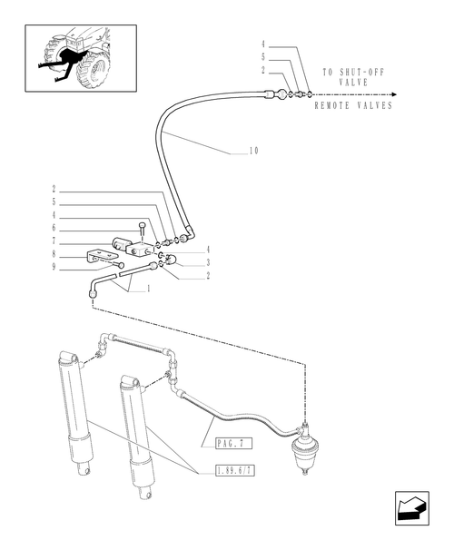 TM175-1.80.5[06] - (VAR.780-781) LIFT AND FRONT PTO (6 - 21 SPLINES) CCLS - VALVE AND PIPES