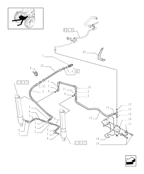 TM175-1.80.5[07] - (VAR.780-781) LIFT AND FRONT PTO (6 - 21 SPLINES) CCLS - BATTERY AND PIPES