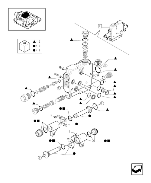 TM175-1.82.7/14C - (VAR.252-718) AUXILIARY CONTROL VALVE - COMPONENT PARTS - C5504