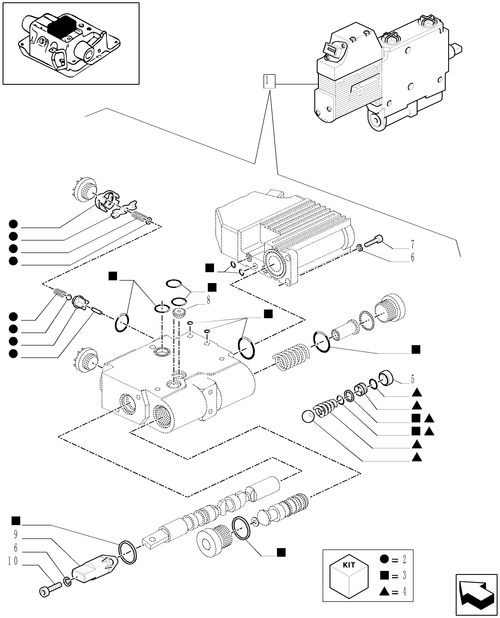 TM175-1.82.7/14E - (VAR.252-718) AUXILIARY CONTROL VALVE - COMPONENT PARTS - D5504