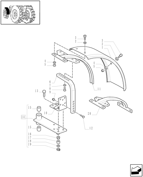 TM175-1.87.4[01] - (VAR.497-575) DYNAMIC FRONT FENDERS (4WD)