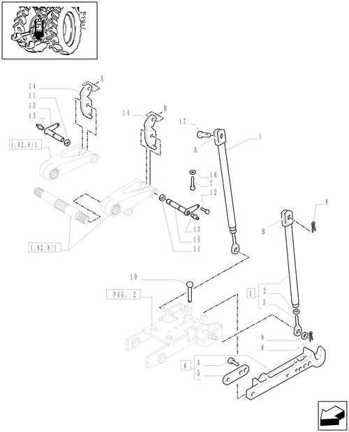 TM175-1.89.3/03[03] - (VAR.898/2) AUTOMATIC HITCH - (WITH 2 ADDITIONAL JACKS)
