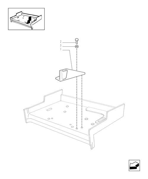 TM175-1.89.4 - (VAR.895) TRAILER BRAKE LEVER SUPPORT (FOR ITALY)