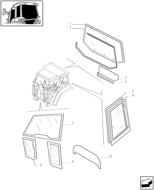 TM175-1.92.4[03] - CAB GLASS AND RELEVANT PARTS
